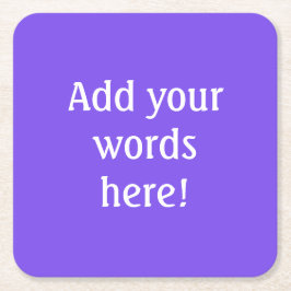 Porta-copo De Papel Quadrado Roxo Personalizado