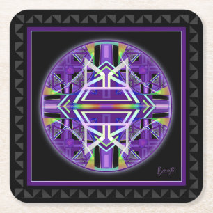 Porta-copo De Papel Quadrado Roxo W3