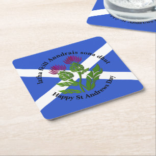 Porta-copo De Papel Quadrado Rua Feliz Andrews Day Flag Thiste