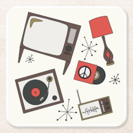 Porta-copo De Papel Quadrado Rubricas do agregado doméstico privado