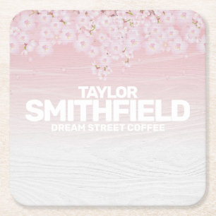 Porta-copo De Papel Quadrado Russo do Flor de Madeira