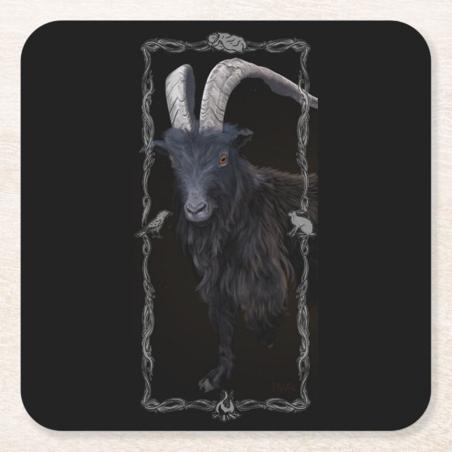 Porta-copo De Papel Quadrado Sabá da bruxa (Frente)