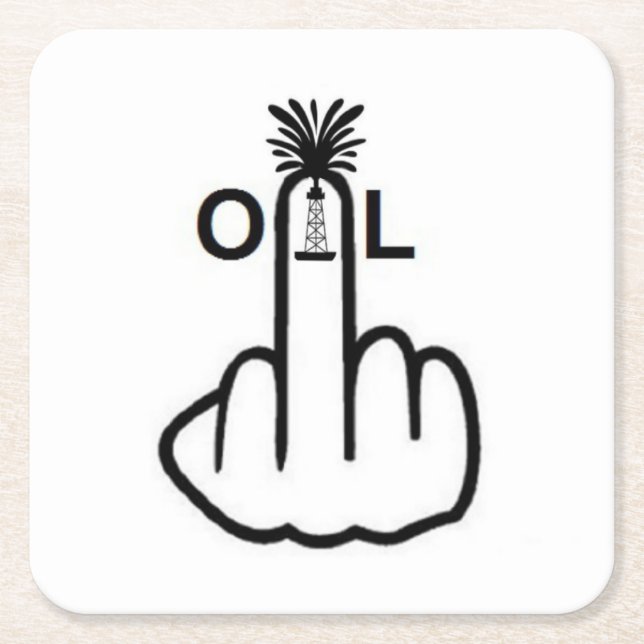 Porta-copo De Papel Quadrado Sacudir de óleo de porta copos (Frente)