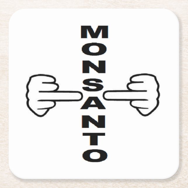 Porta-copo De Papel Quadrado Sacudir Monsanto porta copos (Frente)