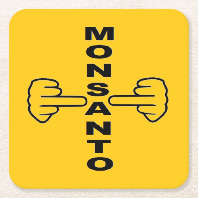 Porta-copo De Papel Quadrado Sacudir Monsanto porta copos (Frente)