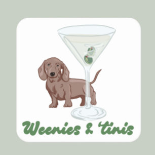 Porta-copo De Papel Quadrado Salsichinhas & Martinis Festa