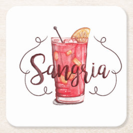 Porta-copo De Papel Quadrado Sangria