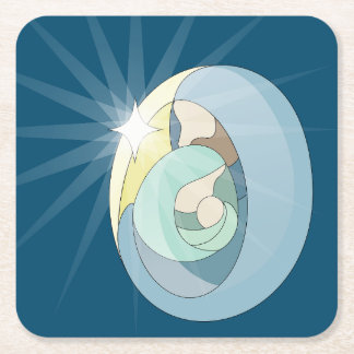 Porta-copo De Papel Quadrado Santa Noite