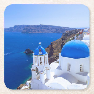 Porta-copo De Papel Quadrado Santorini