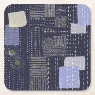 Porta-copo De Papel Quadrado Sashiko japonês se assemelha a um padrão