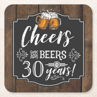 Porta-copo De Papel Quadrado Saúde e Festa de aniversário de cervejas