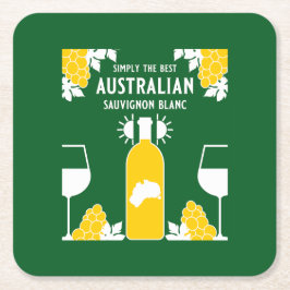 Porta-copo De Papel Quadrado Sauvignon Blanc Wine Drinker