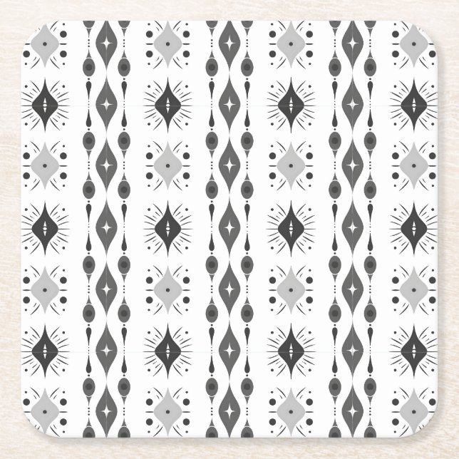 Porta-copo De Papel Quadrado Scandi Motif | (Frente)