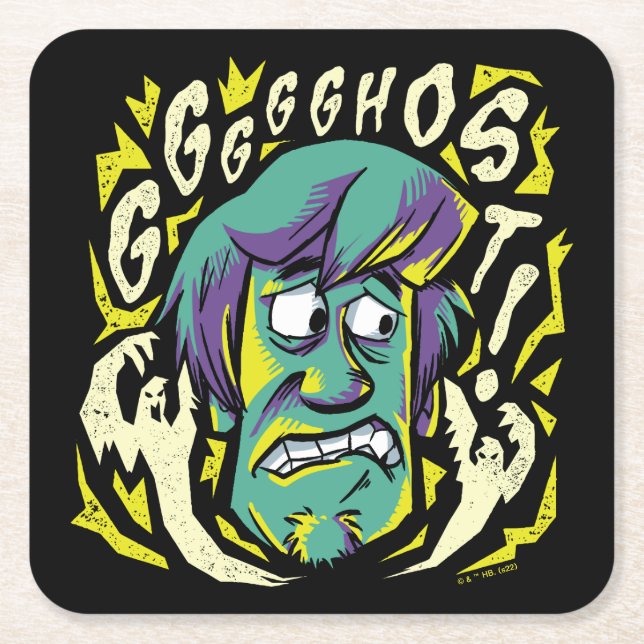 Porta-copo De Papel Quadrado Scooby-Doo | Assustado (Frente)