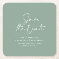 Script casual sage green typografia nativa