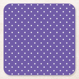 Porta-copo De Papel Quadrado Seamless  medium purple polka dot pattern