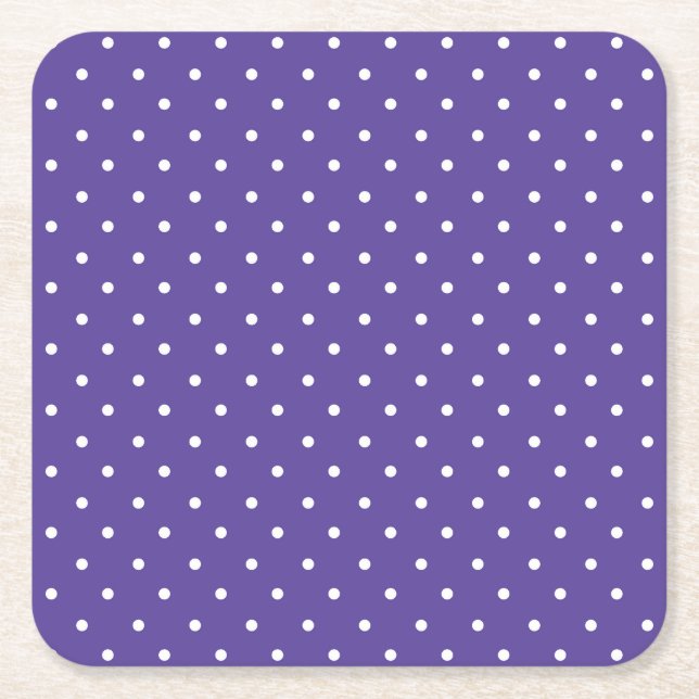 Porta-copo De Papel Quadrado Seamless  medium purple polka dot pattern (Frente)
