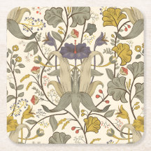 Seamless vintage floral pattern in cream back