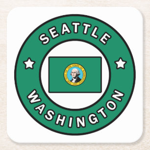 Porta-copo De Papel Quadrado Seattle Washington
