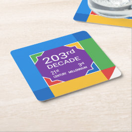 Porta-copo De Papel Quadrado Segunda Década (Ano Novo 2021-2030)