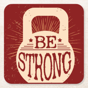 Porta-copo De Papel Quadrado Seja forte