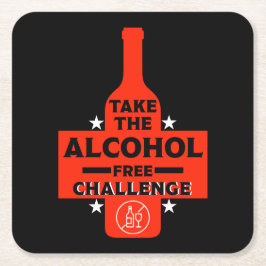 Porta-copo De Papel Quadrado Sem Álcool E Sóbrio