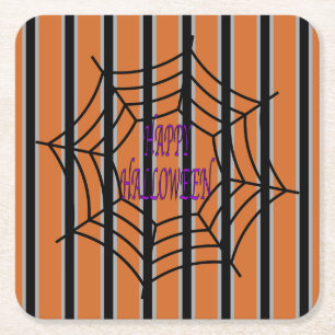 Porta-copo De Papel Quadrado Semanas de Aranha do Halloween, divertido e Rico