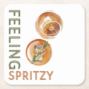 Porta-copo De Papel Quadrado Sensação de Spritzy Orange Coctail