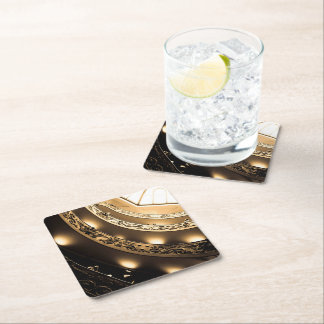 Porta-copo De Papel Quadrado Sepia Architecture