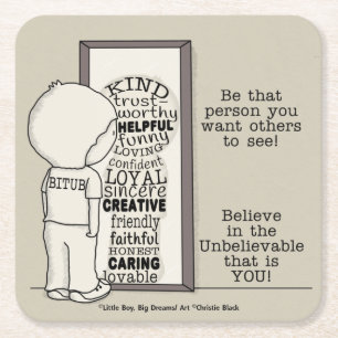 Porta-copo De Papel Quadrado Ser Essa Pessoa