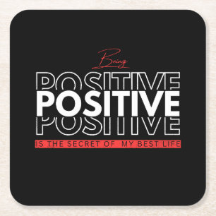 Porta-copo De Papel Quadrado Ser Positivo