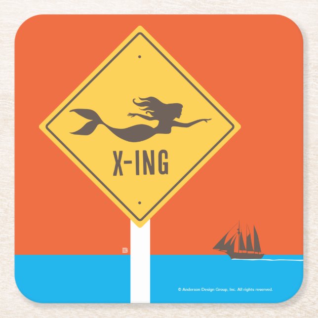 Porta-copo De Papel Quadrado Sereia X-ing (Frente)