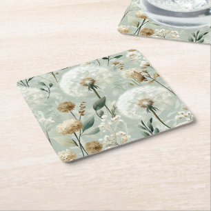 Porta-copo De Papel Quadrado Série de Design Dandelion #18