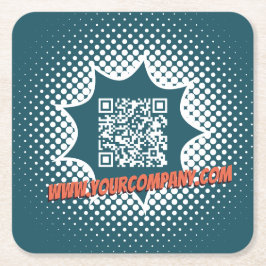 Porta-copo De Papel Quadrado Serviço de Limpeza de Casa Azul Personalizado WWW