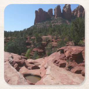 Porta-copo De Papel Quadrado Sete Piscinas sagradas na Arizona de Sedona