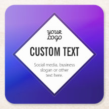 Seu Logotipo e Texto Personalizável | Roxo Ombre
