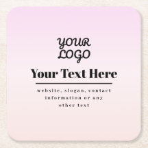 Seu logotipo e texto | Pink & Peach Ombre