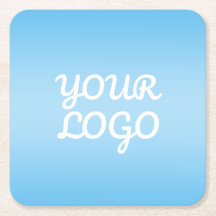 Seu Logotipo & Moderno Ombre Simples | Azul Claro