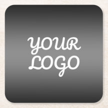 Seu Logotipo & Moderno Ombre Simples | Cinza Escur