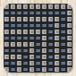 Porta-copo De Papel Quadrado Seu logotipo ou imagem carregada | Padrão Geométri