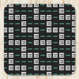 Porta-copo De Papel Quadrado Seu logotipo ou imagem | Padrão Zig Zag com duas i