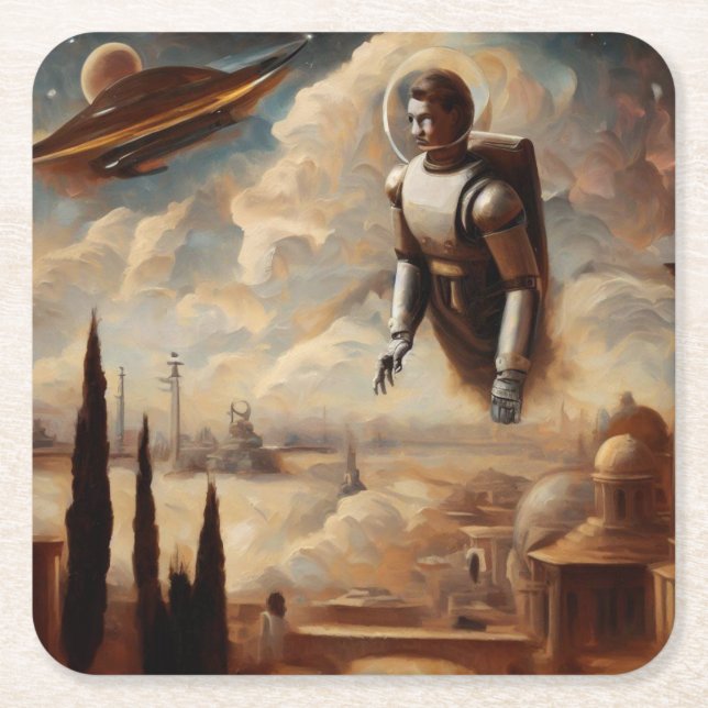 Porta-copo De Papel Quadrado SF Estilo de Mestrados Italiano 1 (Frente)