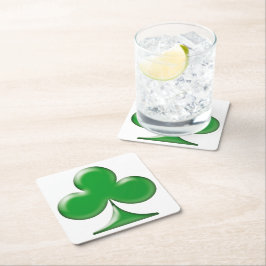 Porta-copo De Papel Quadrado Shamrock Verde Irlandês do Dia de São Patrício