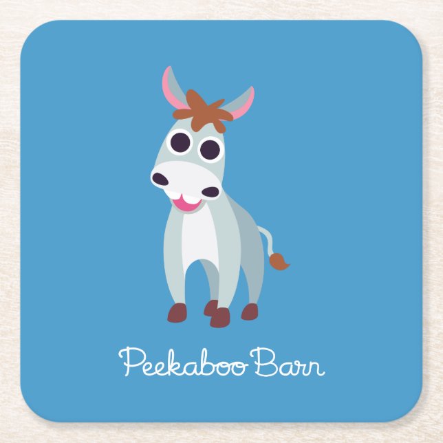 Porta-copo De Papel Quadrado Shane o asno (Frente)