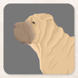 Porta-copo De Papel Quadrado Shar Pei
