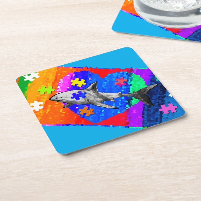 Porta-copo De Papel Quadrado Shark (Inclinado)