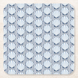 Porta-copo De Papel Quadrado Shell Stripe Elegance!