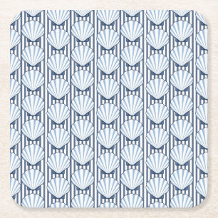 Porta-copo De Papel Quadrado Shell Stripe Elegance!