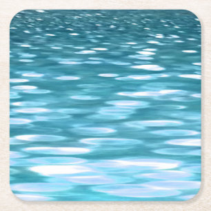 Porta-copo De Papel Quadrado Shimmer Teal