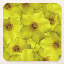 Porta-copo De Papel Quadrado Shrubby Cinquefoil Padrão Sem Costura